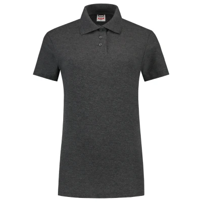 Afbeelding van Tricorp Dames Poloshirt Casual 201010 180gr Antraciet Maat 3XL
