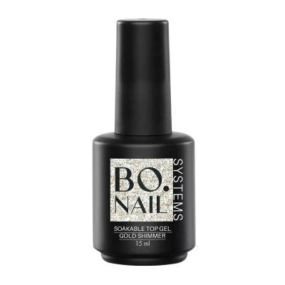 Afbeelding van BO.NAIL SYSTEMS BO Soakable Top Gel Gold Shimmer 15ml