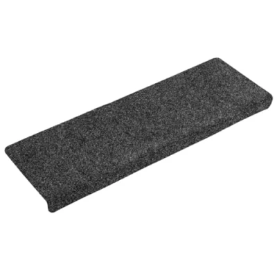 Afbeelding van vidaXL Trapmatten 15 st Naaldvilt 65x21x4 cm Grijs