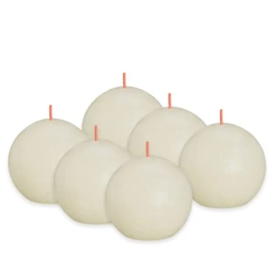 Afbeelding van Bolkaarsen Shine 6 st rustiek 76x71 mm zacht parelkleurig