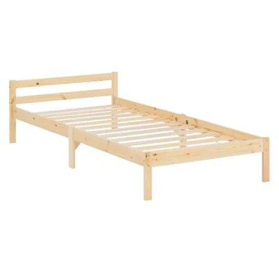 Image de Lit Simple Naturel Verni 90x200