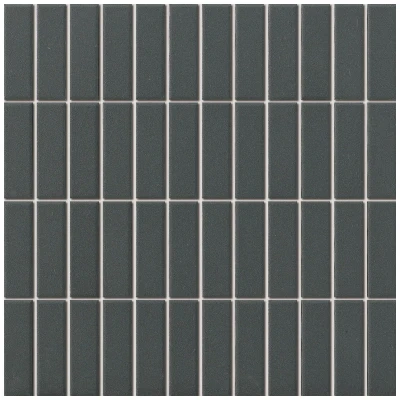 Afbeelding van The Mosaic Factory London Rechthoek Black 2,3x7,3 cm