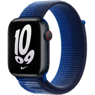 Afbeelding van Apple Watch geweven sportbandje Nike Voor 3/4/5/6/7/8/SE 38/40/41mm Game Royal/Midnight Navy