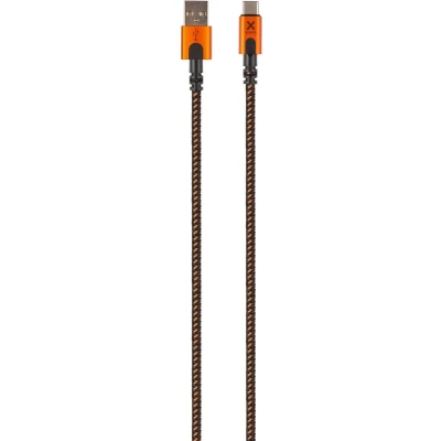Afbeelding van Xtorm Xtreme USB naar C kabel incl. levenslange garantie 1,5 m Zwart/Oranje