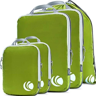 Afbeelding van Cipway Set van ultralichte en uitbreidbare compressiekubussen voor handbagage, Groen 5 stuks