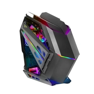 Afbeelding van MARSGAMING MC Titan, Gaming behuizing RGB XXL ATX, dubbele ledstrip en ARGB frontverlichting, verlichtingshub + afstandsbediening, compatibel met moederborden, vloeistofkoeling, zwart