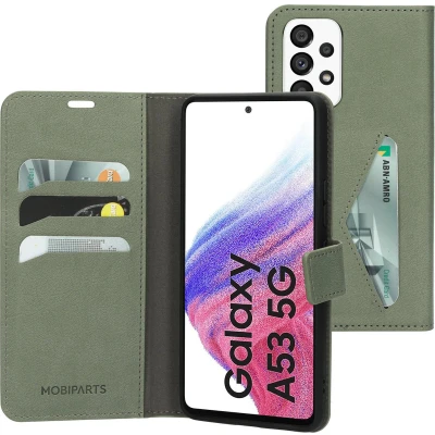 Afbeelding van Mobiparts Classic Wallet Case Samsung Galaxy A53 (2022) Stone Green
