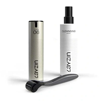 Afbeelding van LAYZIN® Dermaroller Baardgroei set met haargroei serum