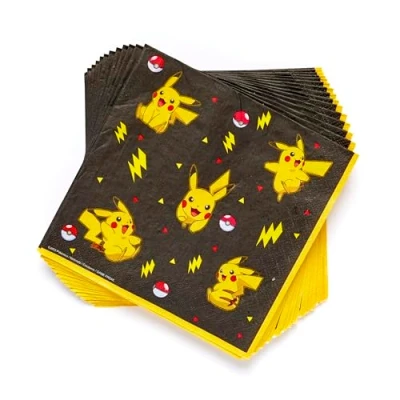 Image de Pokemon Pikachu Serviettes 33x33cm 16 pièces