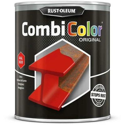 Afbeelding van Rust Oleum Metaalverf Hoogglans Verkeersrood Ral 3020 750 Ml