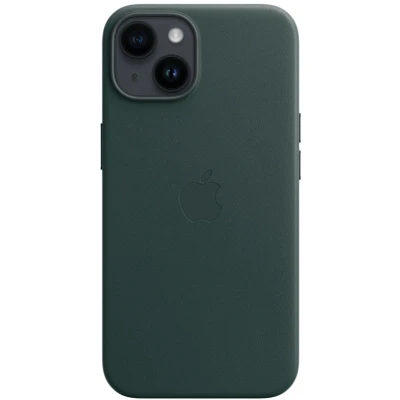 Afbeelding van Apple Magsafe Leren Back Cover Groen iPhone 14