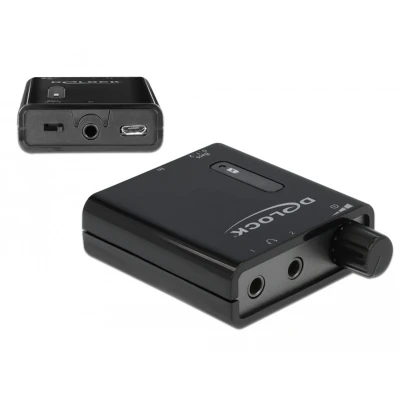Afbeelding van DeLOCK 64056 hoofdtelefoonversterker Zwart