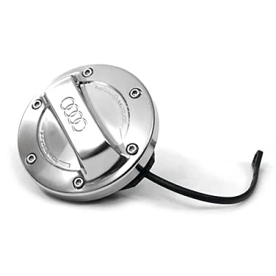 Afbeelding van Audi 8Y0071000 tankdop aluminium look met ringen en logo zilver