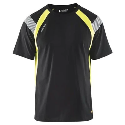 Image de T shirt noir/jaune fluorescent