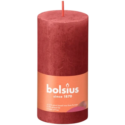 Afbeelding van Stompkaars Delicate Red 100/50 rustiek Bolsius