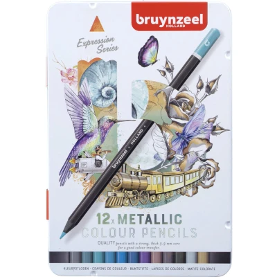 Afbeelding van Kleurpotlood Bruynzeel 12 stuks metallic kleuren