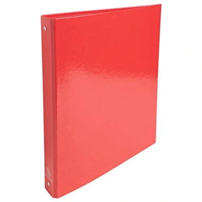 Afbeelding van Exacompta ref. 519295E karton van 10 Iderama stijve mappen 4 ronde ringen diameter 30 mm rug 40 buitenafmetingen: 32 x 26 cm DIN A4 Kleur: rood