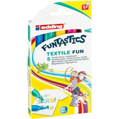 Afbeelding van edding 17 Funtastics Textile Fun assorti 5 kleuren 4