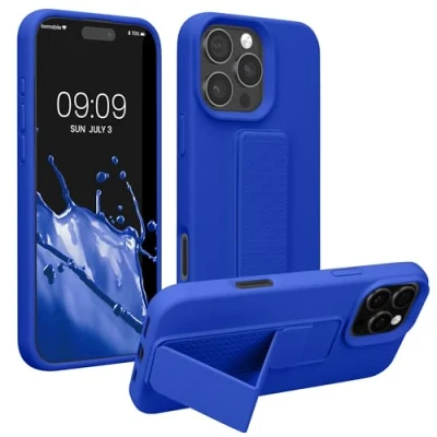 Afbeelding van kwmobile back cover voor smartphone geschikt Apple iPhone 16 Pro 1x beschermhoesje van kunststof In Baltisch blauw