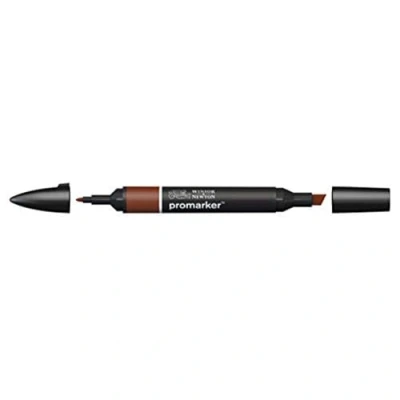 Afbeelding van Winsor &amp; Newton ProMarker 0203252 professionele marker 2 punten, dun en breed, voor tekeningen, design lay out in walnoot