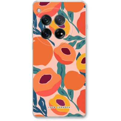 Afbeelding van Case Company® hoesje geschikt voor OnePlus 12r Perzik Soft Cover Telefoonhoesje Bescherming aan alle Kanten en Schermrand