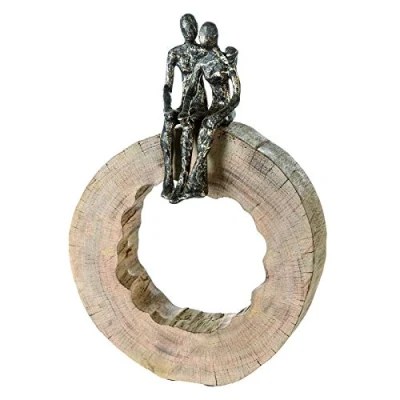 Afbeelding van Gilde handwerk Sculptuur Beeld Hout Aluminium Together on top