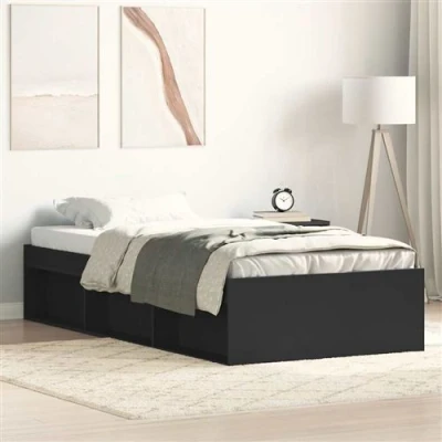 Afbeelding van Bedframe Bruineikenkleurig 140X200 cm 75 x 190 / Zwart