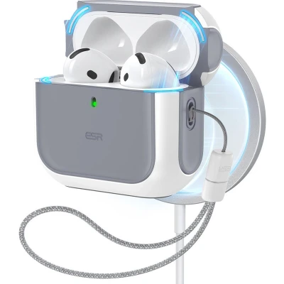 Afbeelding van ESR Halolock Orbit Hybrid Hoes Geschikt Voor AirPods 4 (AirPods 4e Generatie) (2024) Magsafe Wit