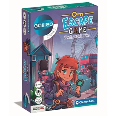 Afbeelding van Clementoni Escape Game 59269 avontuur in Londen spannend gezelschapsspel om aan de kaak te stellen en puzzels familiespel met kaarten accessoires vanaf 8 jaar