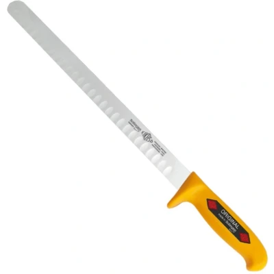 Afbeelding van Eikaso Solingen Hammes/Zalmmes met Kuilen 30 cm Lemmet Semi Flexibel Geel Heft