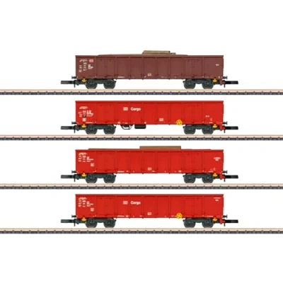 Afbeelding van Märklin 82542 Z 4 delige set hoogborderwagens Schrotttrein van de DB AG