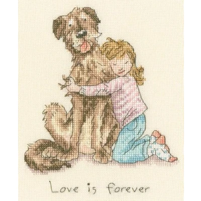 Afbeelding van Bothy Threads Anita Jeram Love is forever borduren (pakket) XAJ27