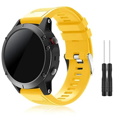 Afbeelding van TOPsic Fenix 5/Fenix 5 Plus armband, 22 mm, reserveband van siliconen voor 5/5 Plus/Fenix 6/6 Pro/Fenix 7/Fenix 7 Solar/Approach S60/Quatix 5/Forerunner 935/945/Instinct