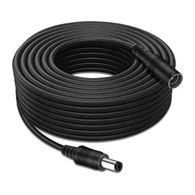 Afbeelding van Tonton 12 V DC verlengkabel van 5 meter, set 2, 2,1 mm x 5,5 voor voedingsadapter, vrouwelijke naar mannelijke verlenging CCTV beveiligingscamera, IP netwerkcamera, m
