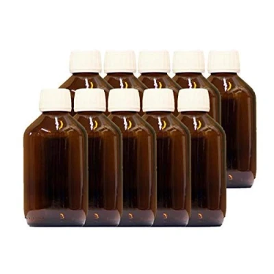Afbeelding van 10 x 250 ml donkere glazen fles met PP28st sluiting