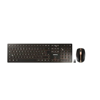 Image de CHERRY DW 9100 SLIM Ensemble clavier et souris sans fil 2.4 GHz, Bluetooth 4.2 QWERTY R. U. commutateur : SX noir/bronze