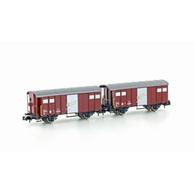 Afbeelding van Hobbytrain H24251 N set van 2 gesloten goederenwagens K3 de SBB