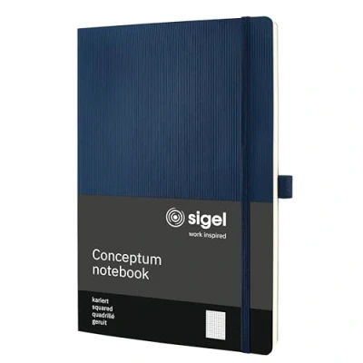 Afbeelding van Sigel Si Co316 Notitieboek Conceptum Pure Softcover A4 Blauw Geruit