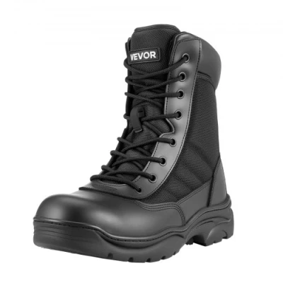 Image de VEVOR Bottes Militaires Homme Tactiques à Fermeture Éclair Pointure EU 44 Noir