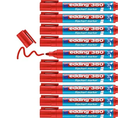 Afbeelding van Viltstift edding 380 flipover rond 1.5 3mm rood