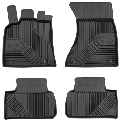 Afbeelding van M MOTOS Rubberen vloermatten voor Porsche Macan sinds 2013 Verbeter je reiscomfort met de zwarte antislip mat Auto nr. 77 automat alle weersomstandigheden, bescherming tegen vuil