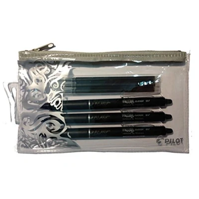Afbeelding van Frixion Pilot Clicker balpen, 3 vullingen en etui, zwart