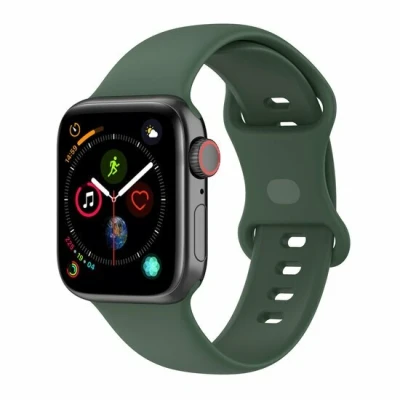 Afbeelding van Apple Watch Siliconen sportbandje Donkergroen Maat: S/M Geschikt voor 38mm / 40mm 41mm
