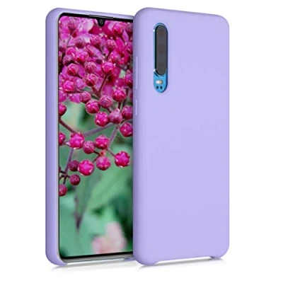 Afbeelding van kwmobile telefoonhoesje geschikt voor Huawei P30 Hoesje met siliconen coating Smartphone case in lavendel