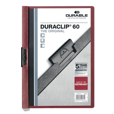 Image de Durable duraclip 60 chemise de présentation à clip bordeaux 220931