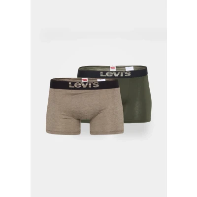 Afbeelding van Levi&#039;s Optical Illusion Brief 2 PACK Onderbroeken, Heren, Maat: Small, Khaki
