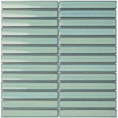 Afbeelding van The Mosaic Factory Sevilla mozaïektegel 2x14.5x0.8cm voor wand kitkat finger Keramiek turquoise
