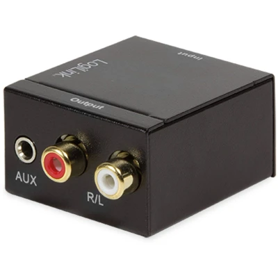 Afbeelding van LogiLink CA0101 Toslink / Cinch Jackplug Audio Adapter Zwart