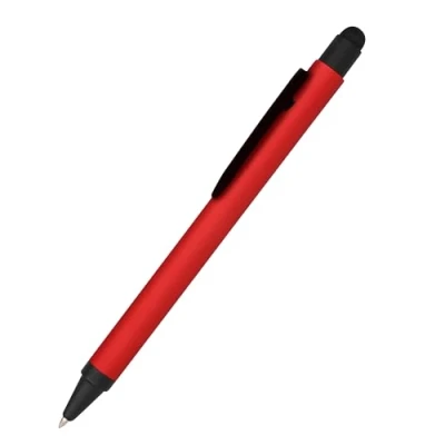 Afbeelding van ONLINE 1 x intrekbare balpen van aluminium, verwisselbare vulling met grote capaciteit, zwarte schrijfkleur, zacht gevoel, touch pen