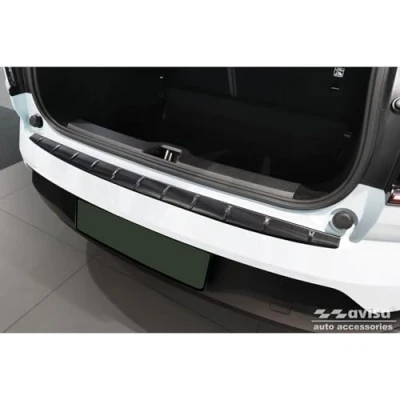 Afbeelding van Achterbumperbescherming roestvrij staal zwart compatibel met Volvo EX30 2023 &#039;Ribs&#039;